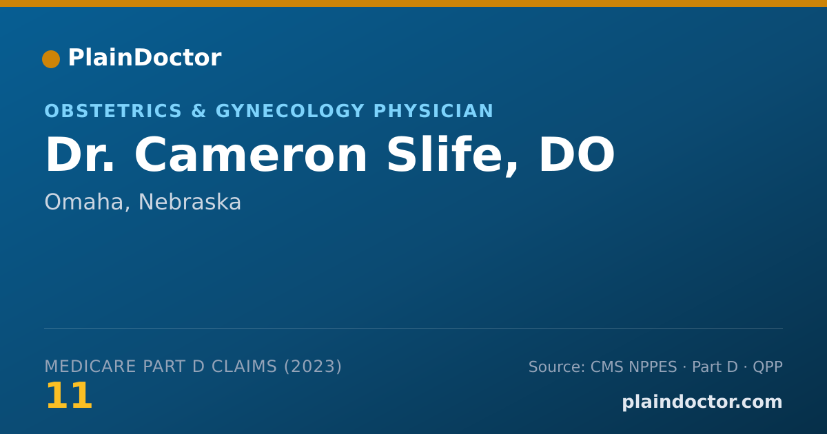 Shareable card for Cameron Slife, DO - Obstetrics & Gynecology Physician, Omaha, NE