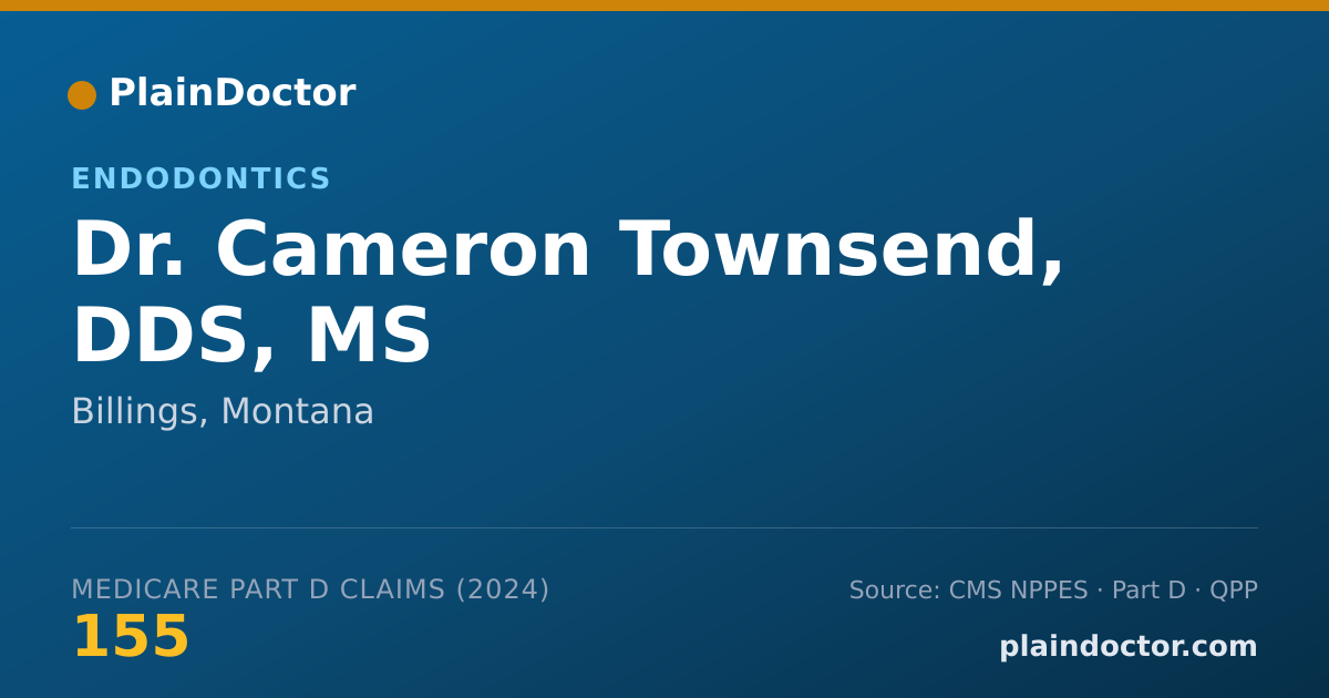 Shareable card for Cameron Townsend, DDS, MS - Endodontics, Billings, MT