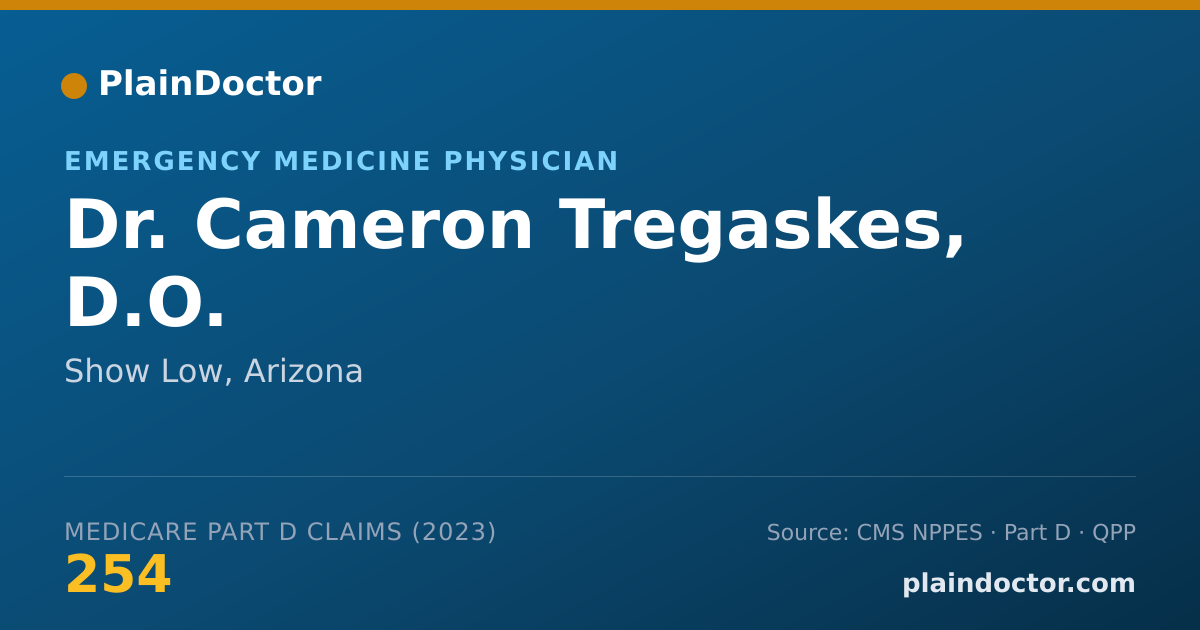 Shareable card for Cameron Tregaskes, D.O. - Emergency Medicine Physician, Show Low, AZ