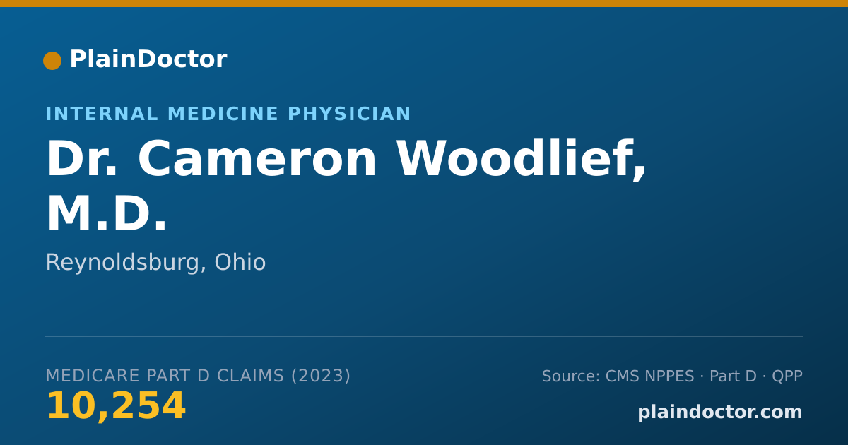 Shareable card for Cameron Woodlief, M.D. - Internal Medicine Physician, Reynoldsburg, OH