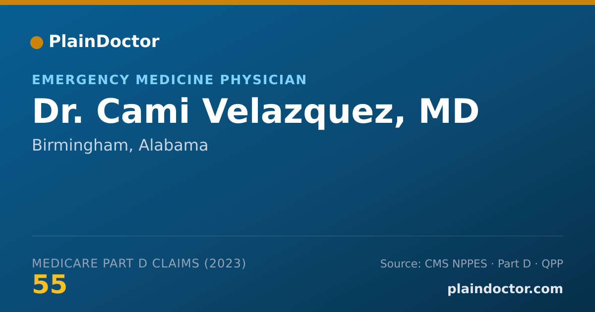 Shareable card for Cami Velazquez, MD - Emergency Medicine Physician, Birmingham, AL