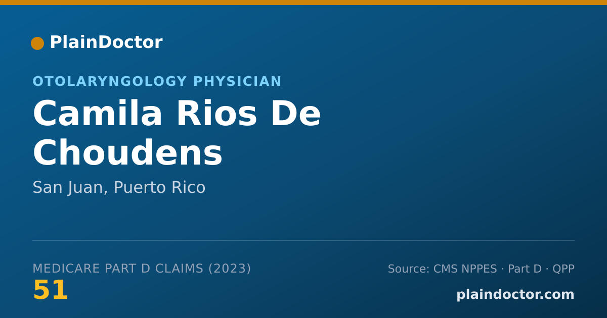 Shareable card for Camila Rios De Choudens - Otolaryngology Physician, San Juan, PR