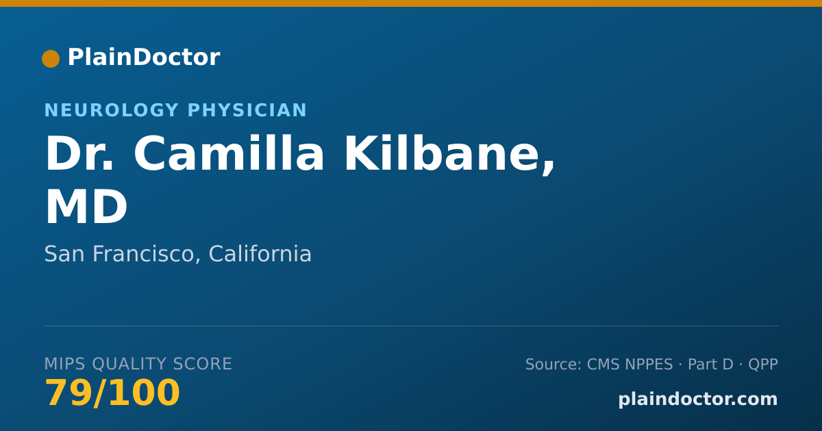 Shareable card for Camilla Kilbane, MD - Neurology Physician, San Francisco, CA