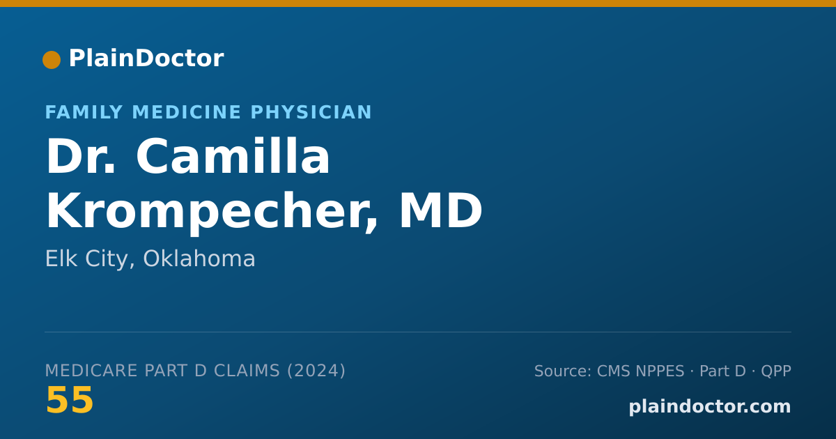 Shareable card for Camilla Krompecher, MD - Family Medicine Physician, Elk City, OK