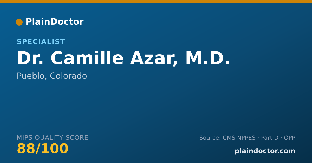 Shareable card for Camille Azar, M.D. - Specialist, Pueblo, CO