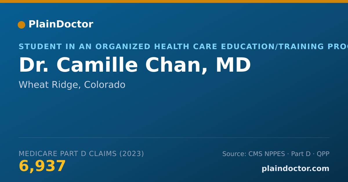 Shareable card for Camille Chan, MD - Student in an Organized Health Care Education/Training Program, Wheat Ridge, CO