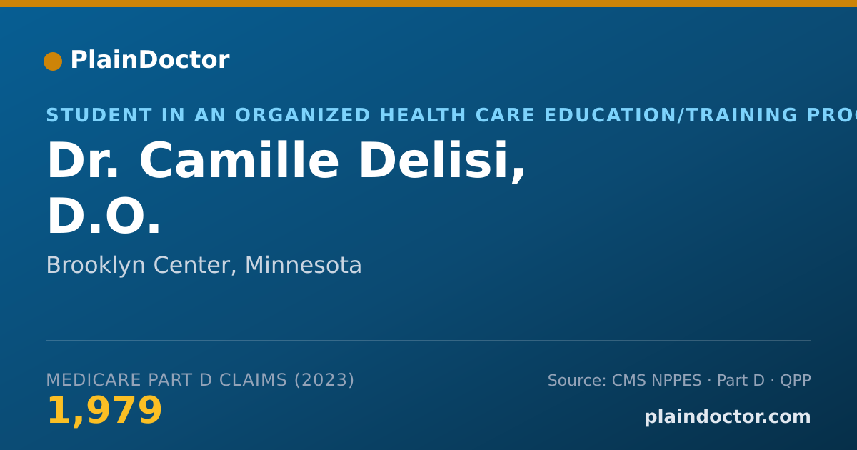 Shareable card for Camille Delisi, D.O. - Student in an Organized Health Care Education/Training Program, Brooklyn Center, MN