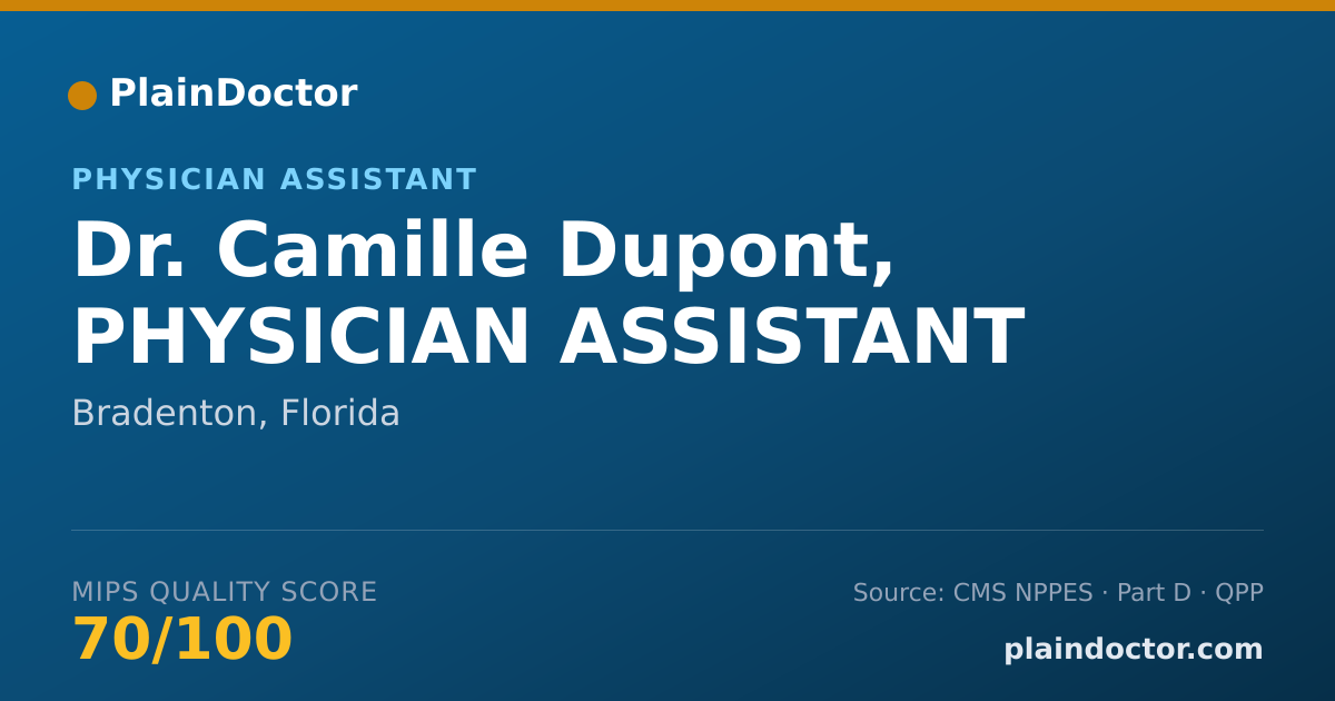 Shareable card for Camille Dupont, PHYSICIAN ASSISTANT - Physician Assistant, Bradenton, FL