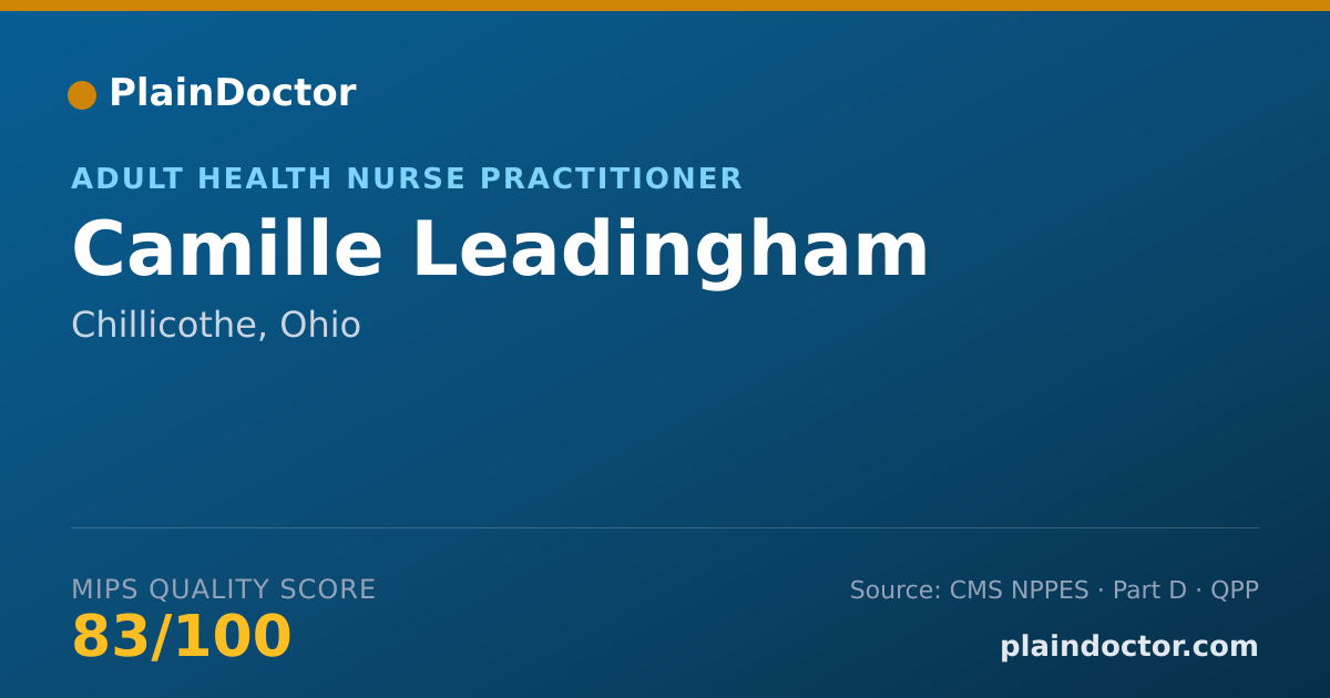 Shareable card for Camille Leadingham - Adult Health Nurse Practitioner, Chillicothe, OH