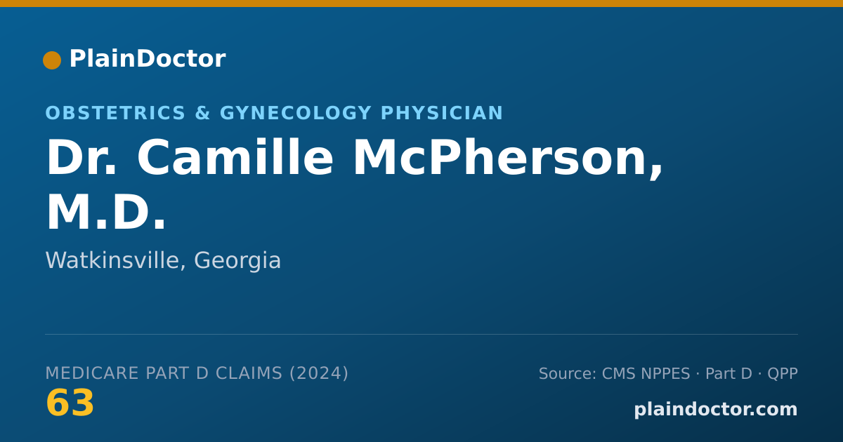 Shareable card for Camille McPherson, M.D. - Obstetrics & Gynecology Physician, Watkinsville, GA