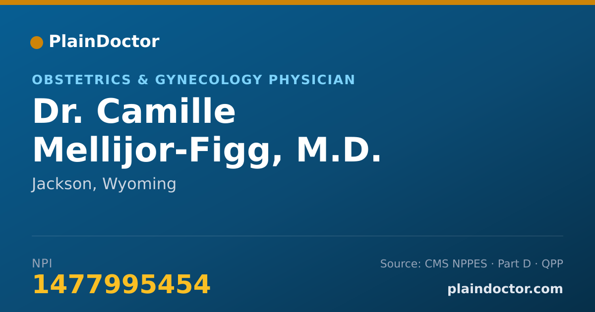 Shareable card for Camille Mellijor-Figg, M.D. - Obstetrics & Gynecology Physician, Jackson, WY
