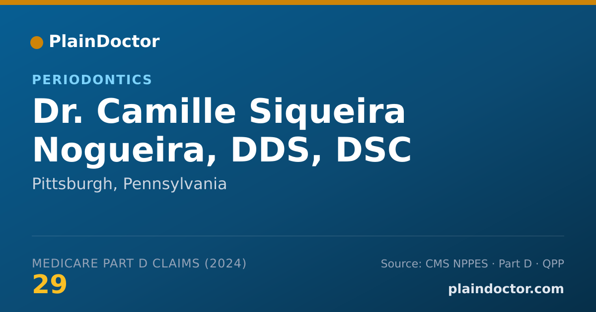 Shareable card for Camille Siqueira Nogueira, DDS, DSC - Periodontics, Pittsburgh, PA