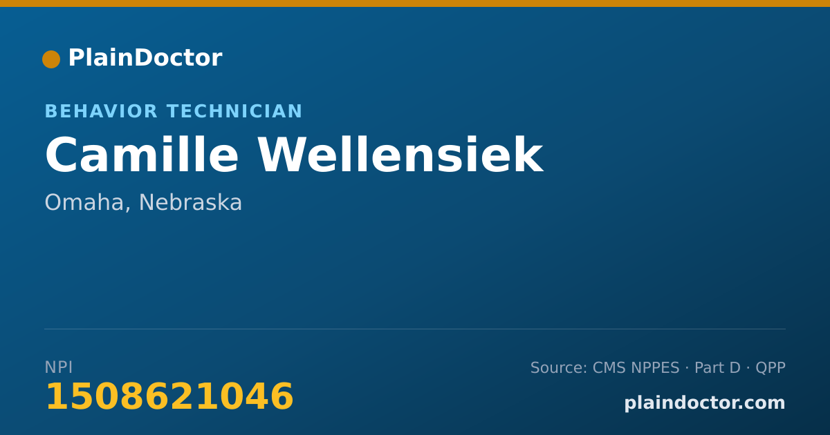 Shareable card for Camille Wellensiek - Behavior Technician, Omaha, NE