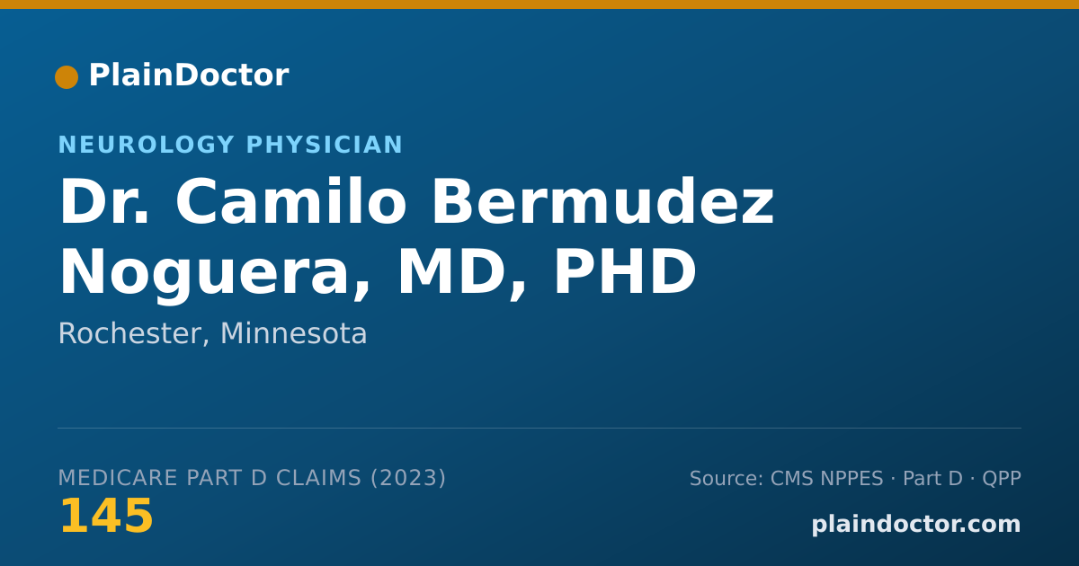 Shareable card for Camilo Bermudez Noguera, MD, PHD - Neurology Physician, Rochester, MN