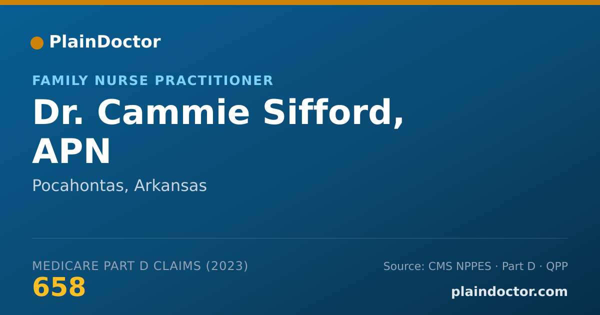 Shareable card for Cammie Sifford, APN - Family Nurse Practitioner, Pocahontas, AR