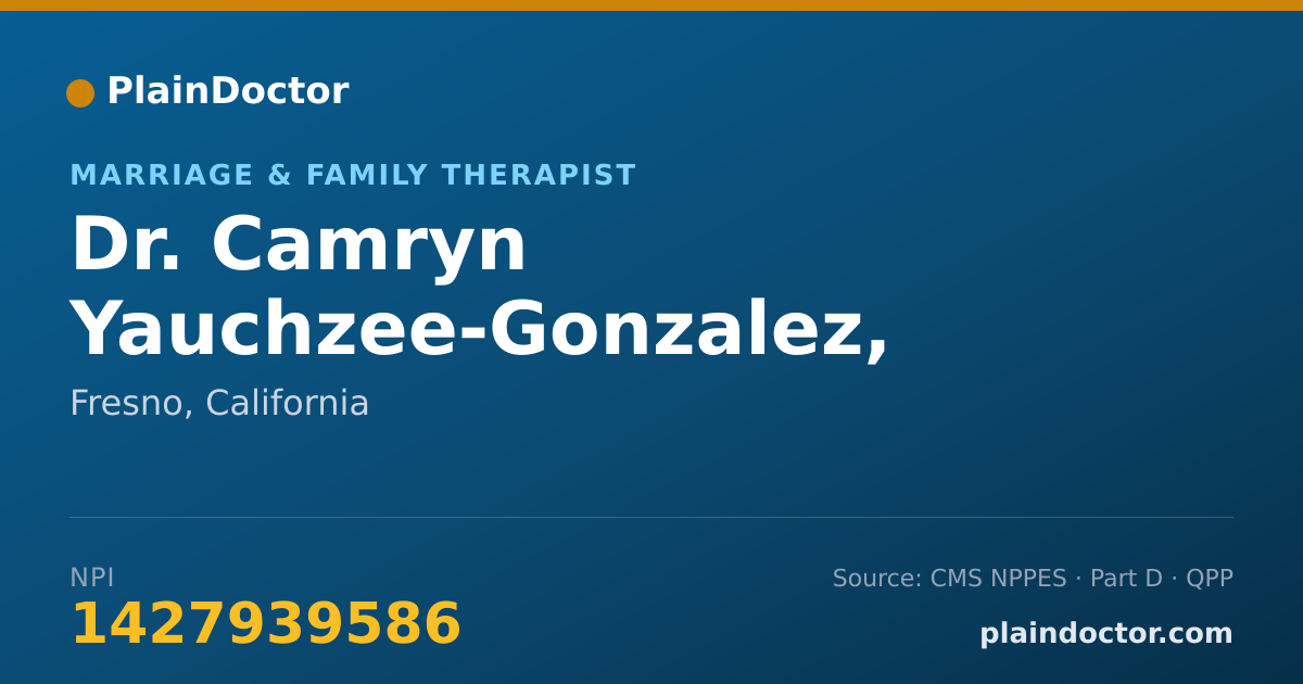 Shareable card for Camryn Yauchzee-Gonzalez, AMFT - Marriage & Family Therapist, Fresno, CA
