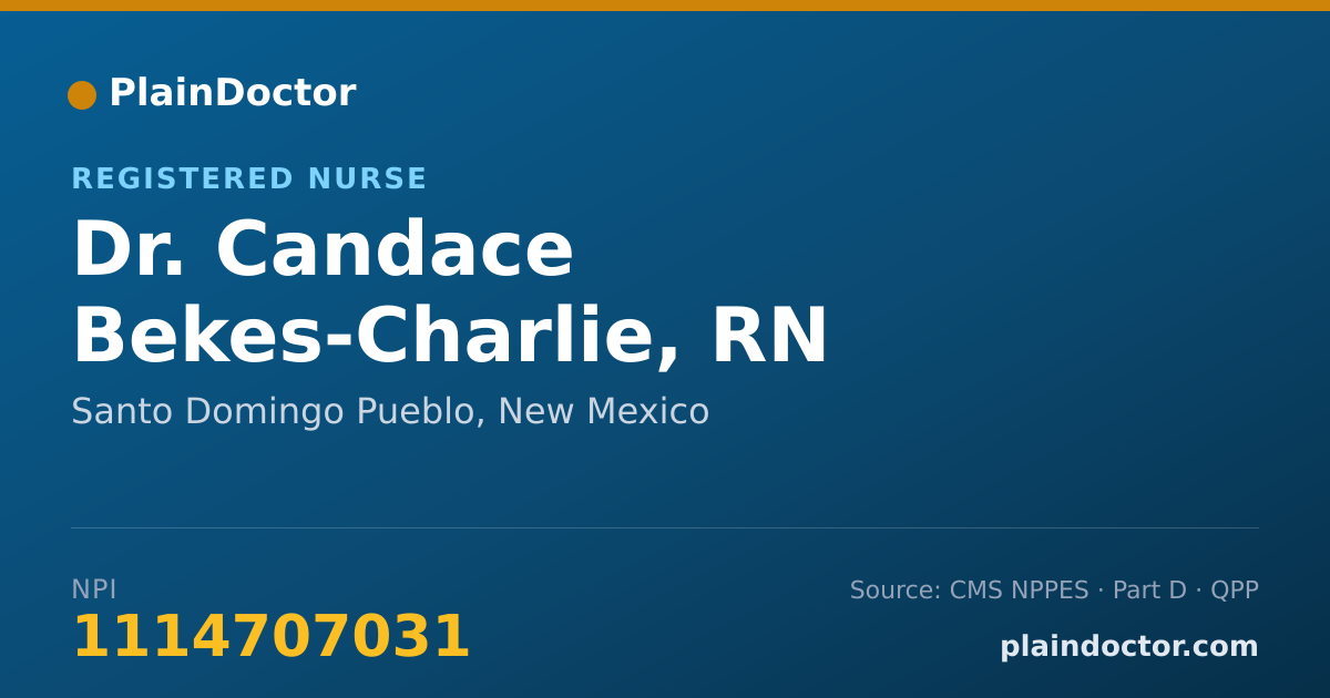 Shareable card for Candace Bekes-Charlie, RN - Registered Nurse, Santo Domingo Pueblo, NM
