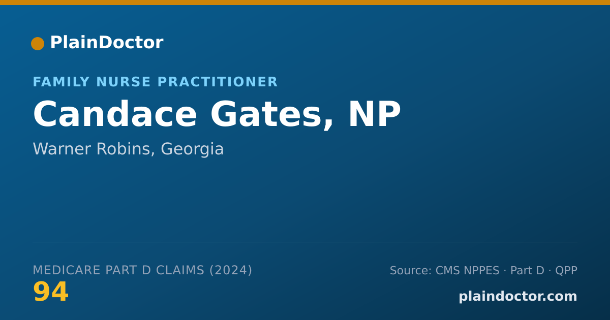 Shareable card for Candace Gates, NP - Family Nurse Practitioner, Warner Robins, GA