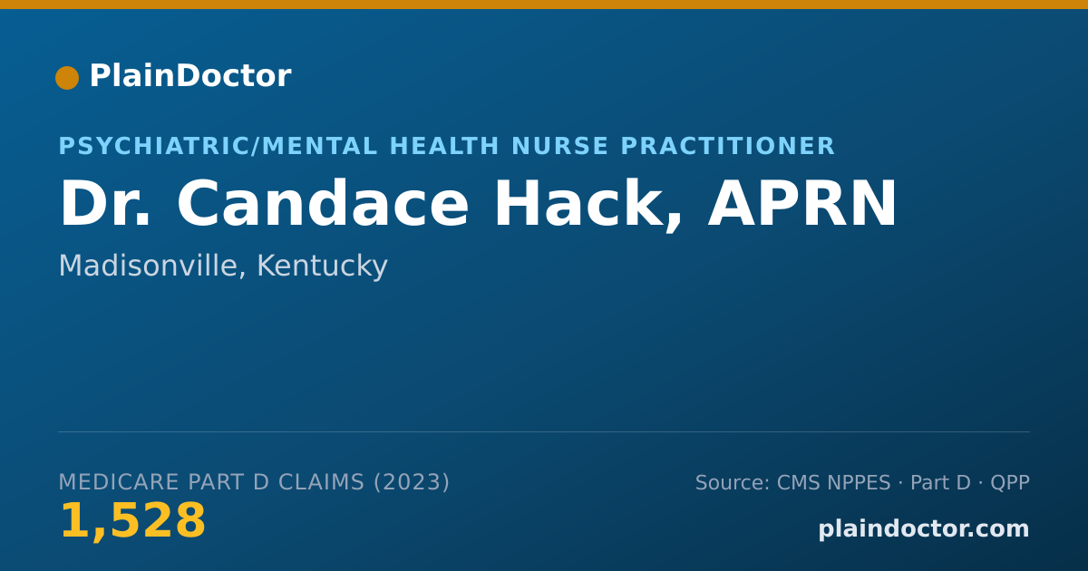 Shareable card for Candace Hack, APRN - Psychiatric/Mental Health Nurse Practitioner, Madisonville, KY