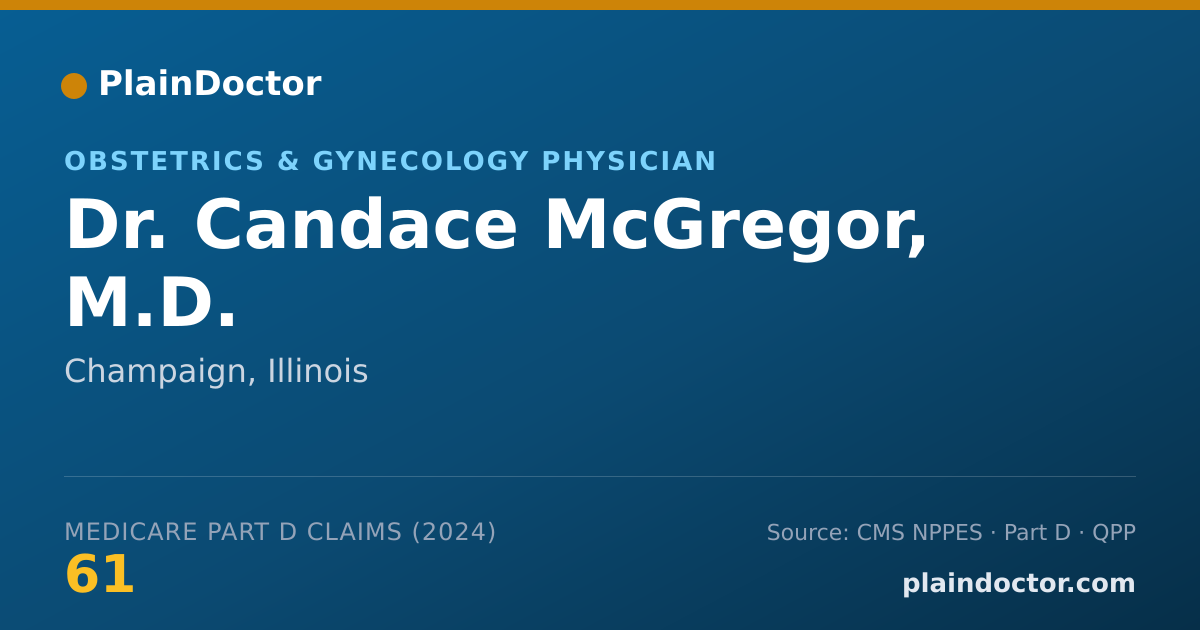 Shareable card for Candace McGregor, M.D. - Obstetrics & Gynecology Physician, Champaign, IL