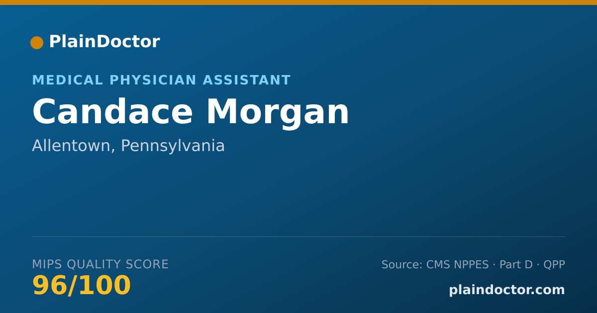 Shareable card for Candace Morgan - Medical Physician Assistant, Allentown, PA