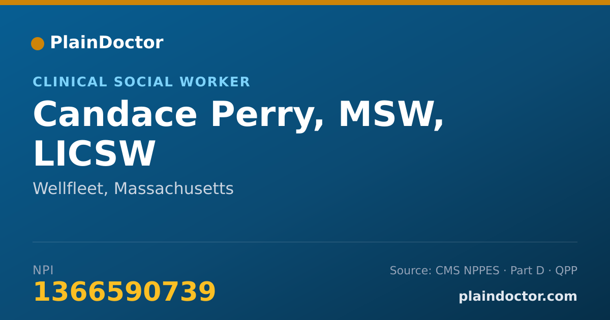 Shareable card for Candace Perry, MSW, LICSW - Clinical Social Worker, Wellfleet, MA