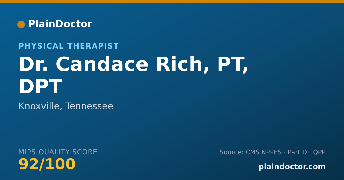 Shareable card for Candace Rich, PT, DPT - Physical Therapist, Knoxville, TN