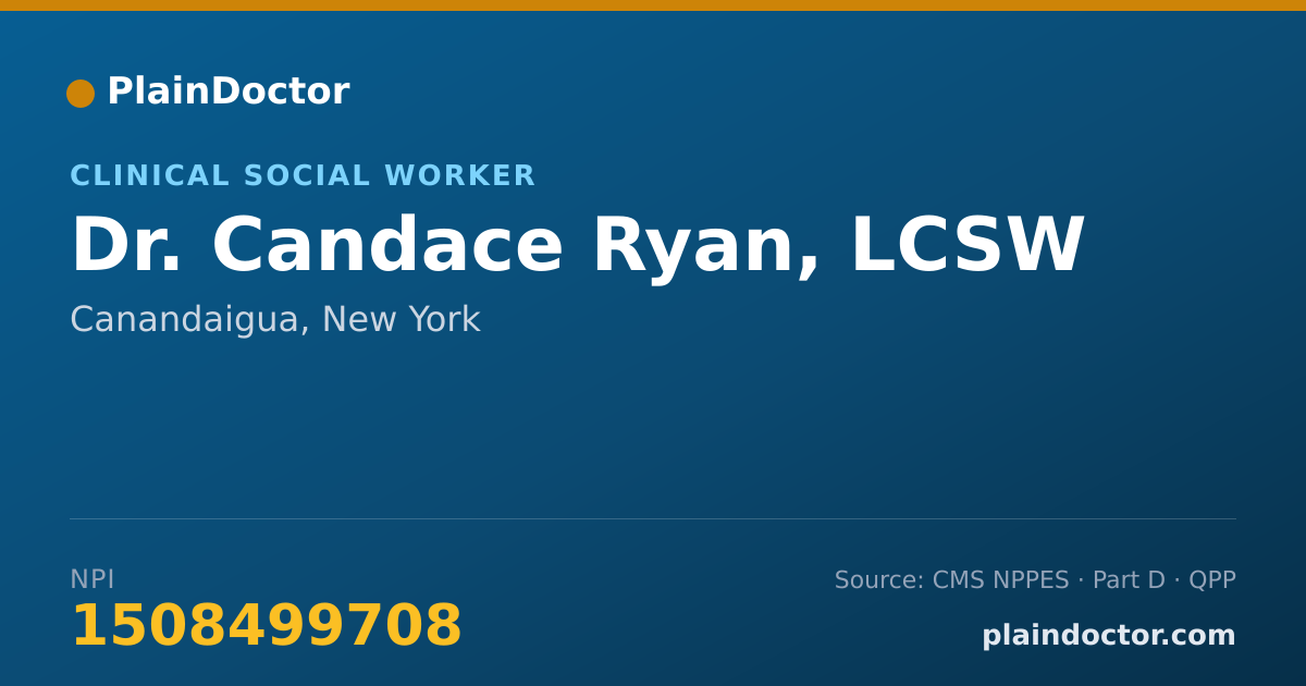 Shareable card for Candace Ryan, LCSW - Clinical Social Worker, Canandaigua, NY