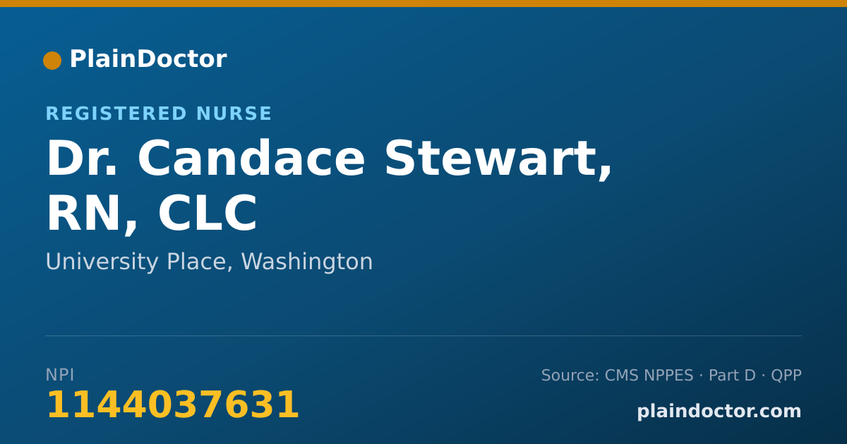 Shareable card for Candace Stewart, RN, CLC - Registered Nurse, University Place, WA