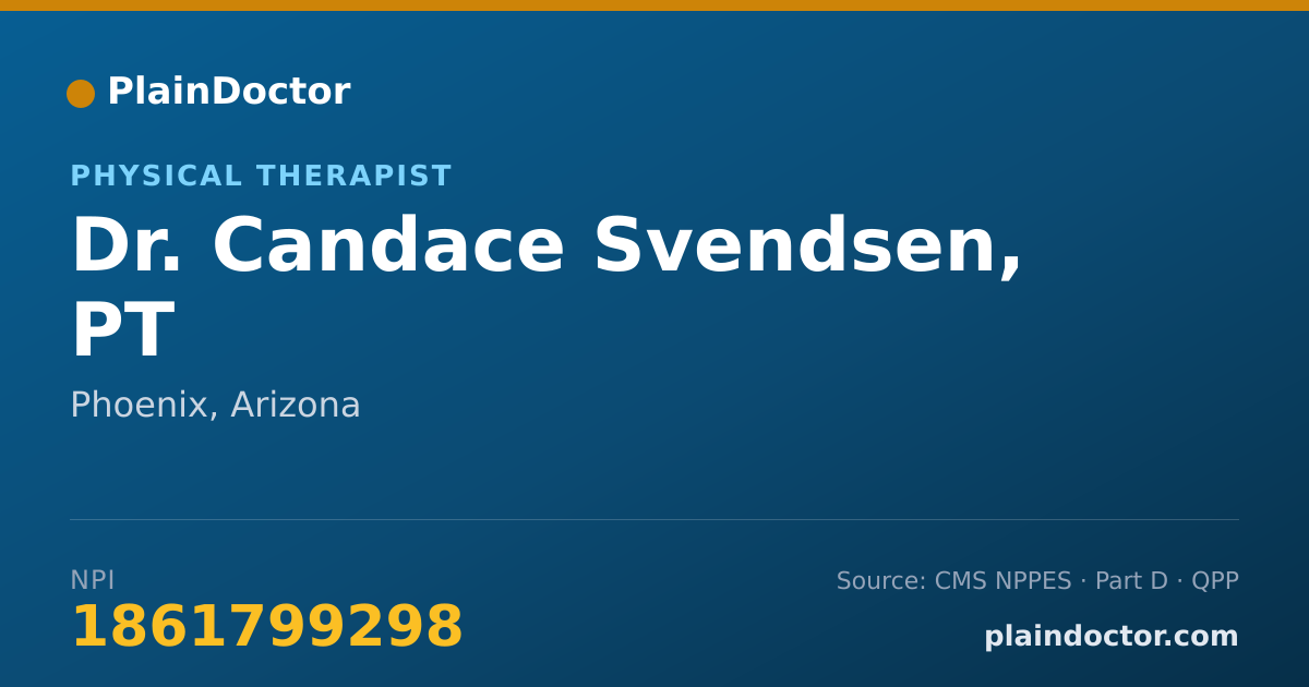 Shareable card for Candace Svendsen, PT - Physical Therapist, Phoenix, AZ
