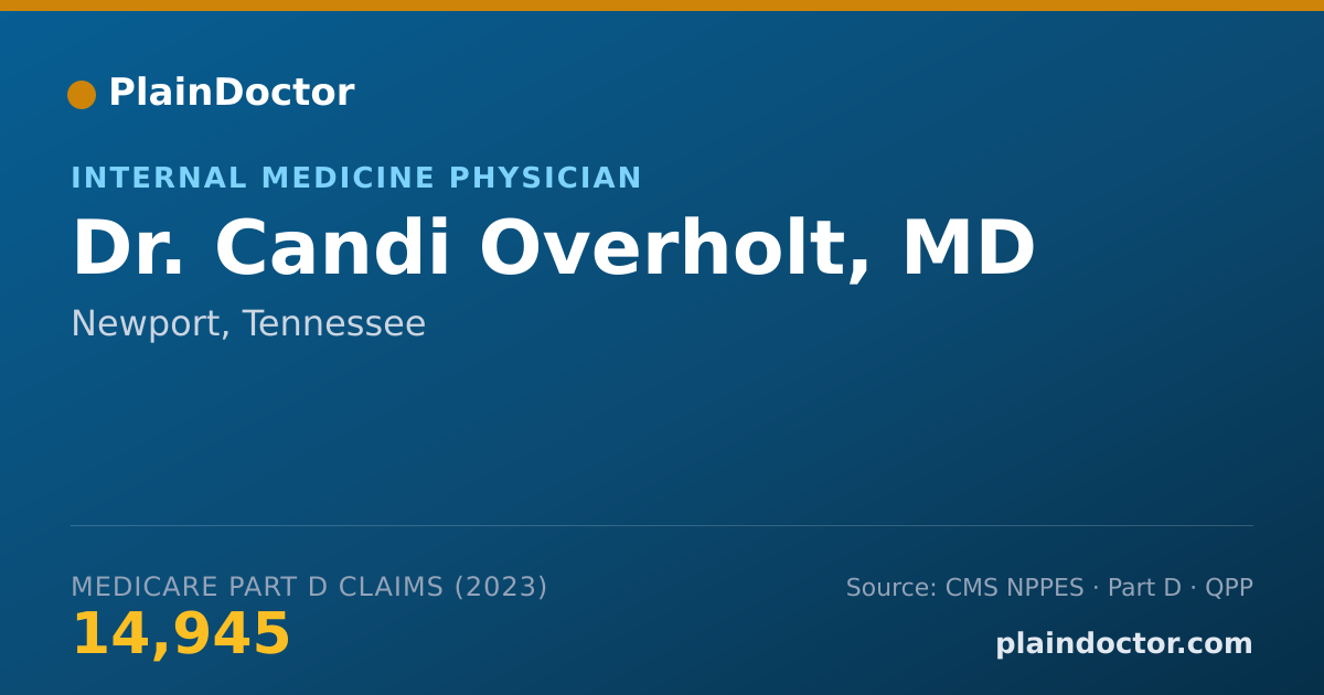 Shareable card for Candi Overholt, MD - Internal Medicine Physician, Newport, TN