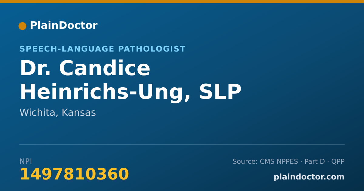 Shareable card for Candice Heinrichs-Ung, SLP - Speech-Language Pathologist, Wichita, KS