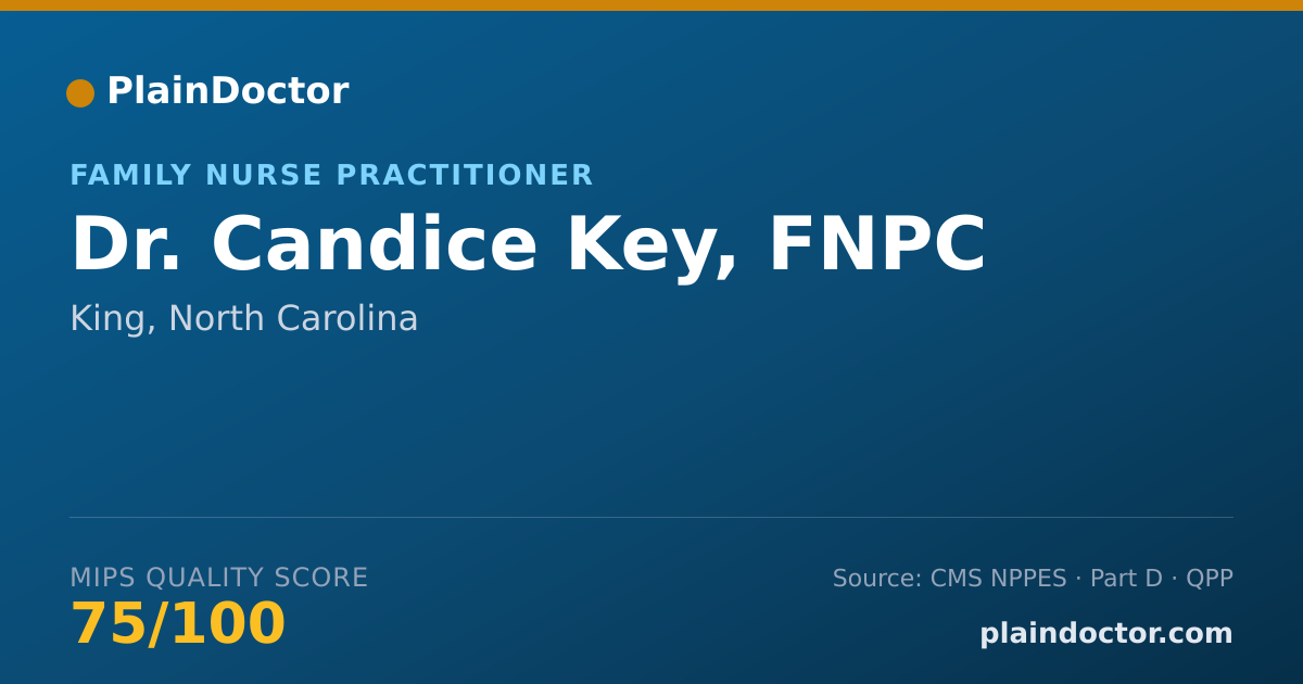 Shareable card for Candice Key, FNPC - Family Nurse Practitioner, King, NC