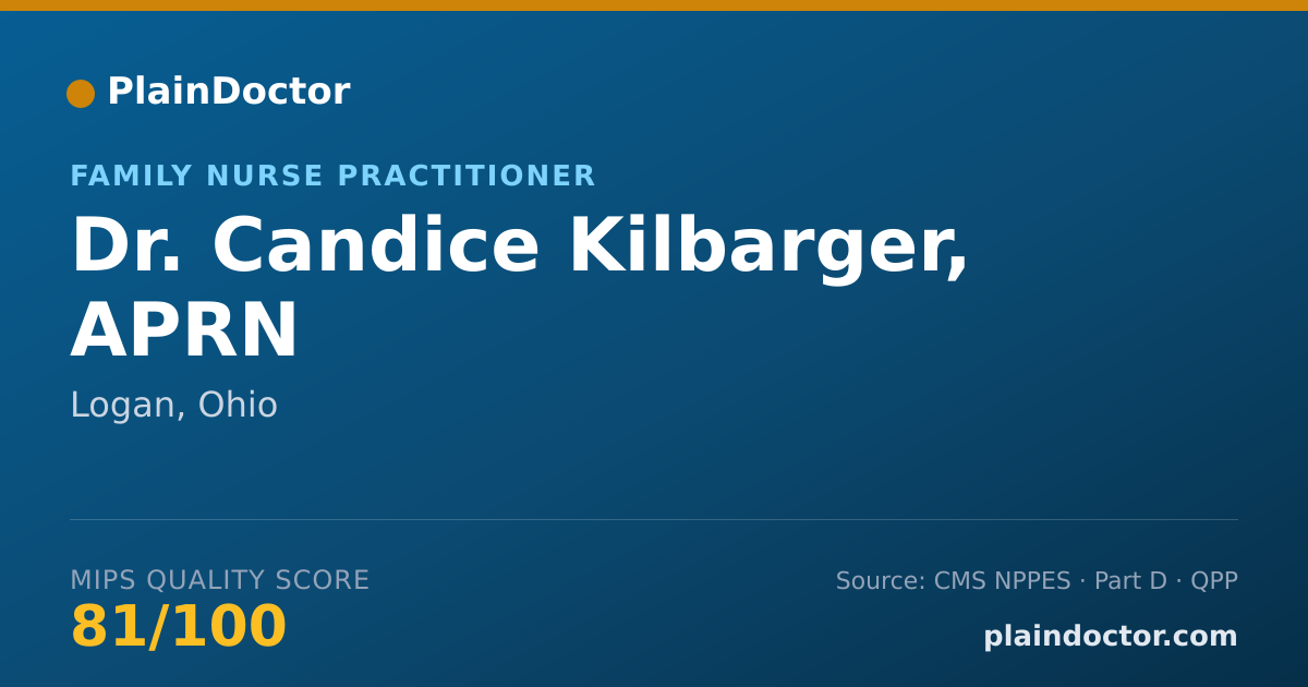 Shareable card for Candice Kilbarger, APRN - Family Nurse Practitioner, Logan, OH