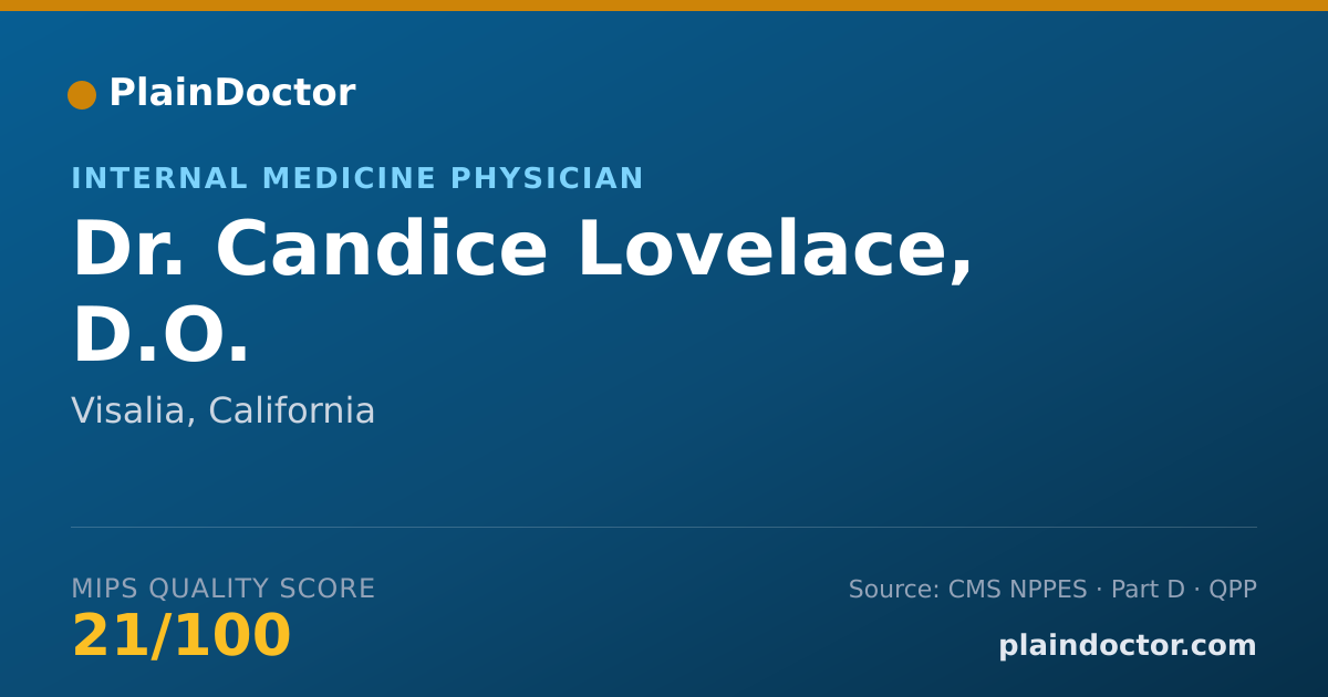 Shareable card for Candice Lovelace, D.O. - Internal Medicine Physician, Visalia, CA
