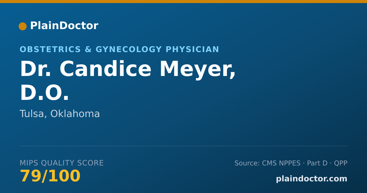 Shareable card for Candice Meyer, D.O. - Obstetrics & Gynecology Physician, Tulsa, OK