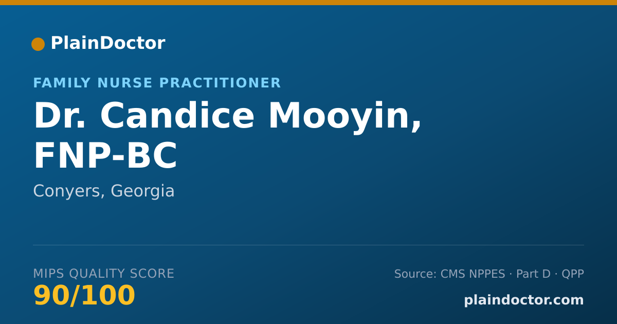 Shareable card for Candice Mooyin, FNP-BC - Family Nurse Practitioner, Conyers, GA