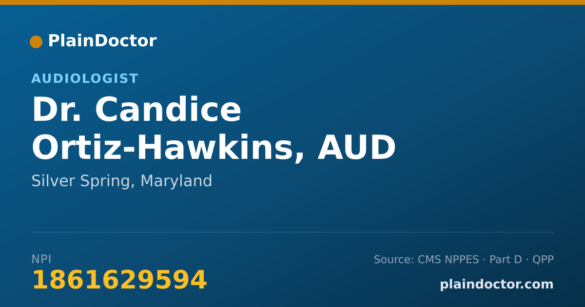 Shareable card for Candice Ortiz-Hawkins, AUD - Audiologist, Silver Spring, MD