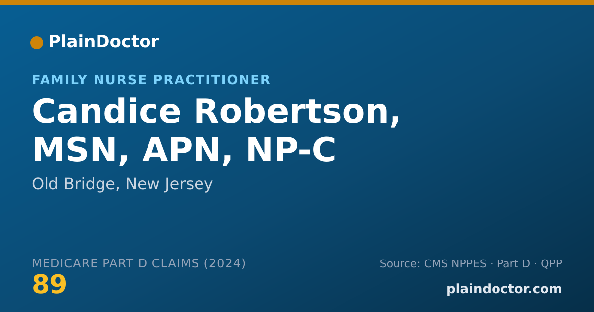 Shareable card for Candice Robertson, MSN, APN, NP-C - Family Nurse Practitioner, Old Bridge, NJ
