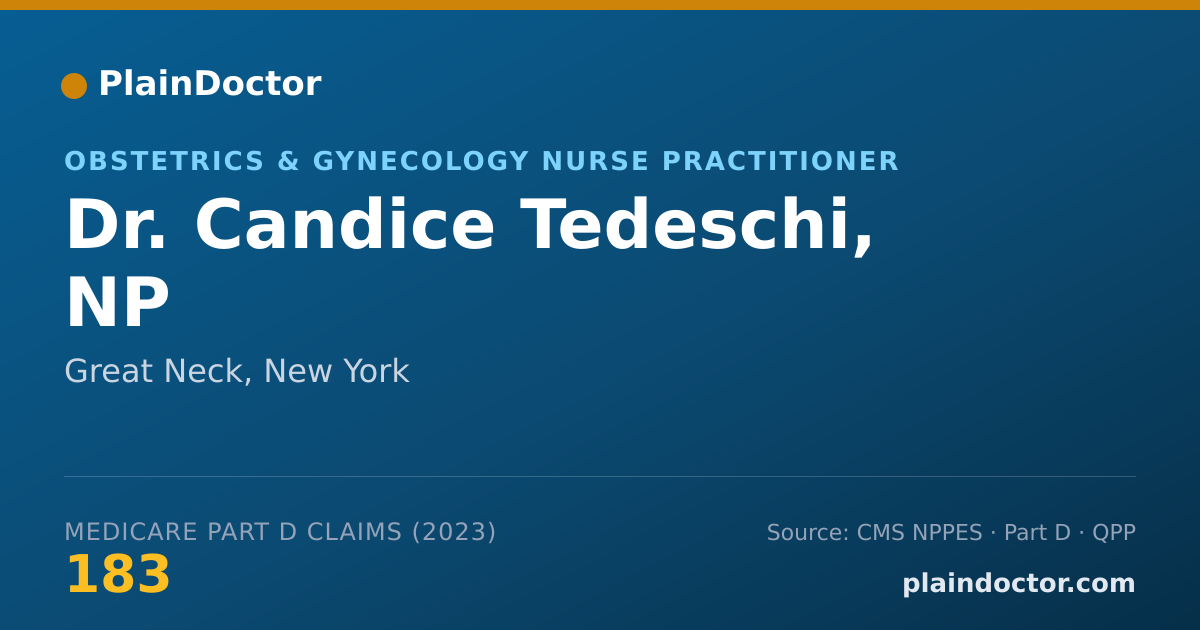 Shareable card for Candice Tedeschi, NP - Obstetrics & Gynecology Nurse Practitioner, Great Neck, NY