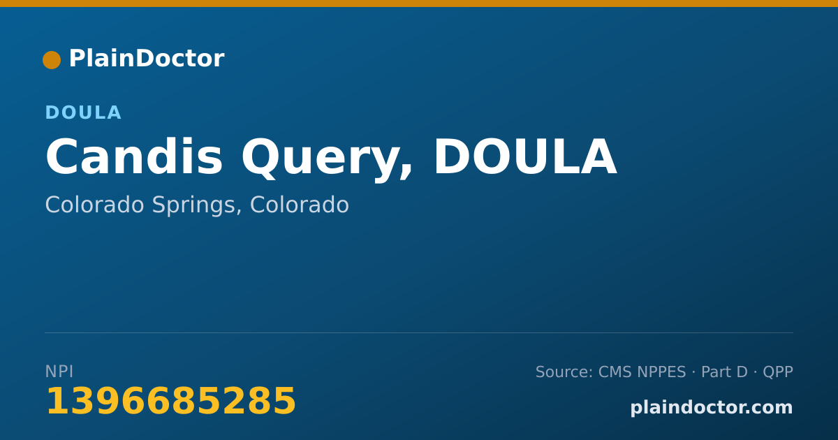 Shareable card for Candis Query, DOULA - Doula, Colorado Springs, CO