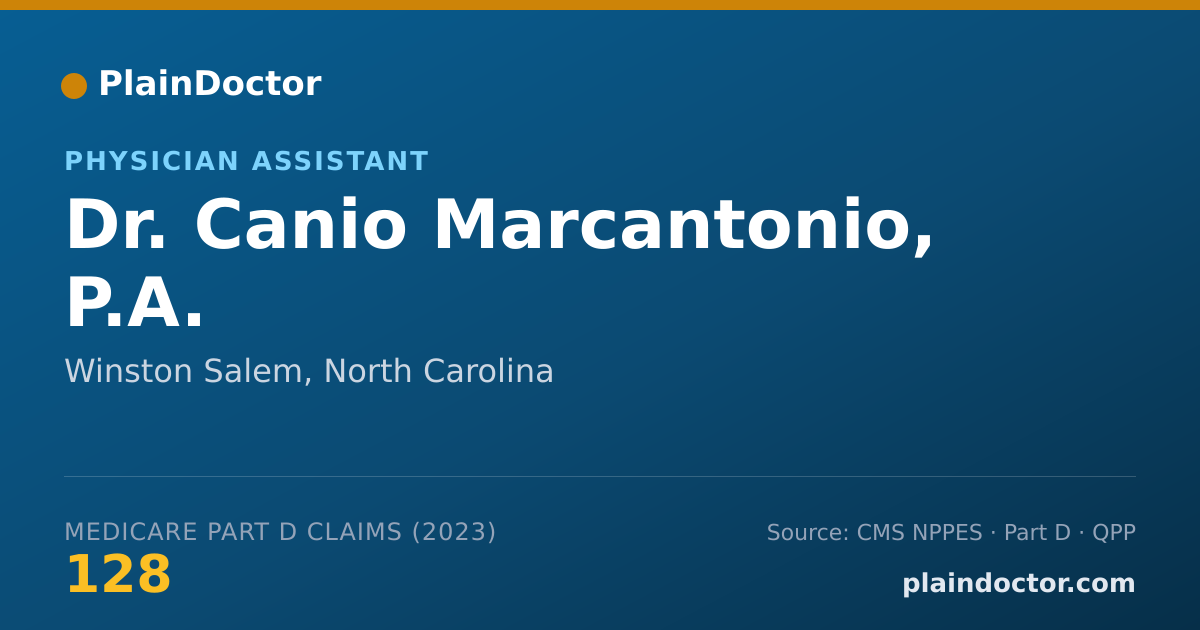 Shareable card for Canio Marcantonio, P.A. - Physician Assistant, Winston Salem, NC