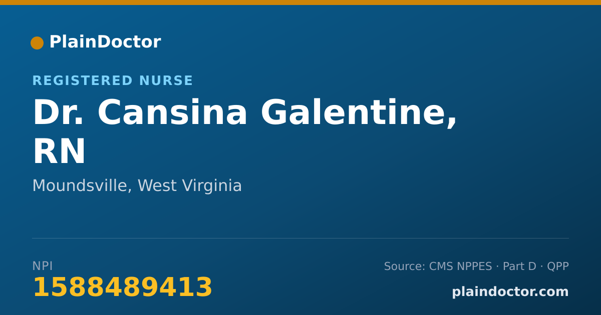 Shareable card for Cansina Galentine, RN - Registered Nurse, Moundsville, WV