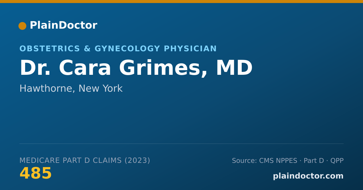 Shareable card for Cara Grimes, MD - Obstetrics & Gynecology Physician, Hawthorne, NY