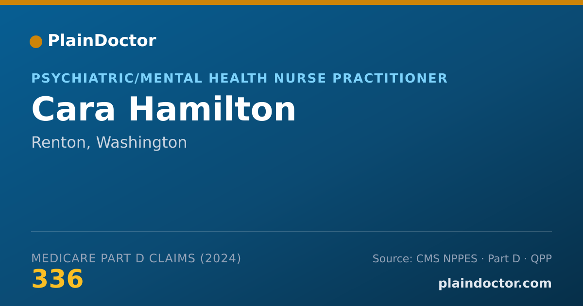 Shareable card for Cara Hamilton - Psychiatric/Mental Health Nurse Practitioner, Renton, WA