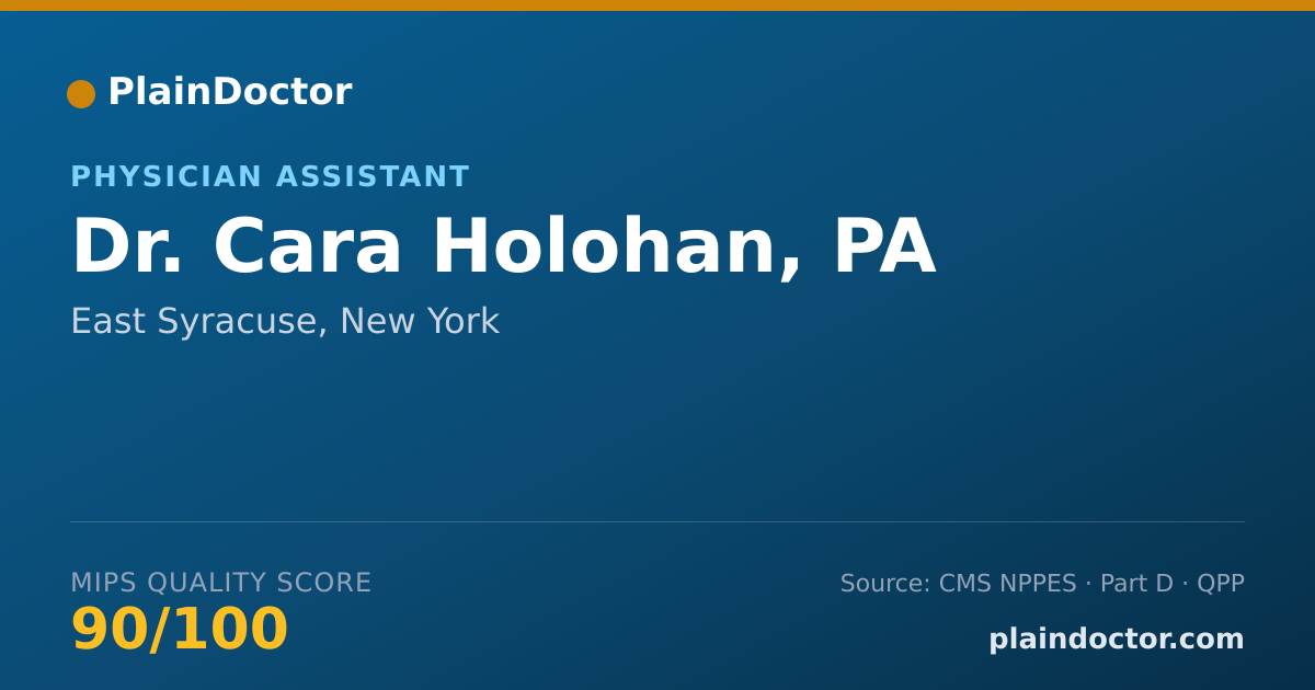 Shareable card for Cara Holohan, PA - Physician Assistant, East Syracuse, NY