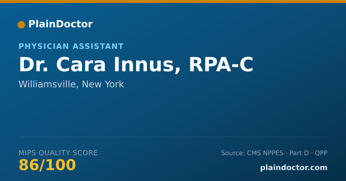 Shareable card for Cara Innus, RPA-C - Physician Assistant, Williamsville, NY