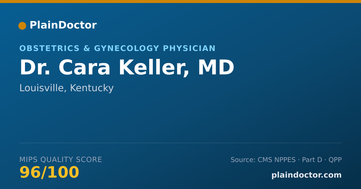Shareable card for Cara Keller, MD - Obstetrics & Gynecology Physician, Louisville, KY