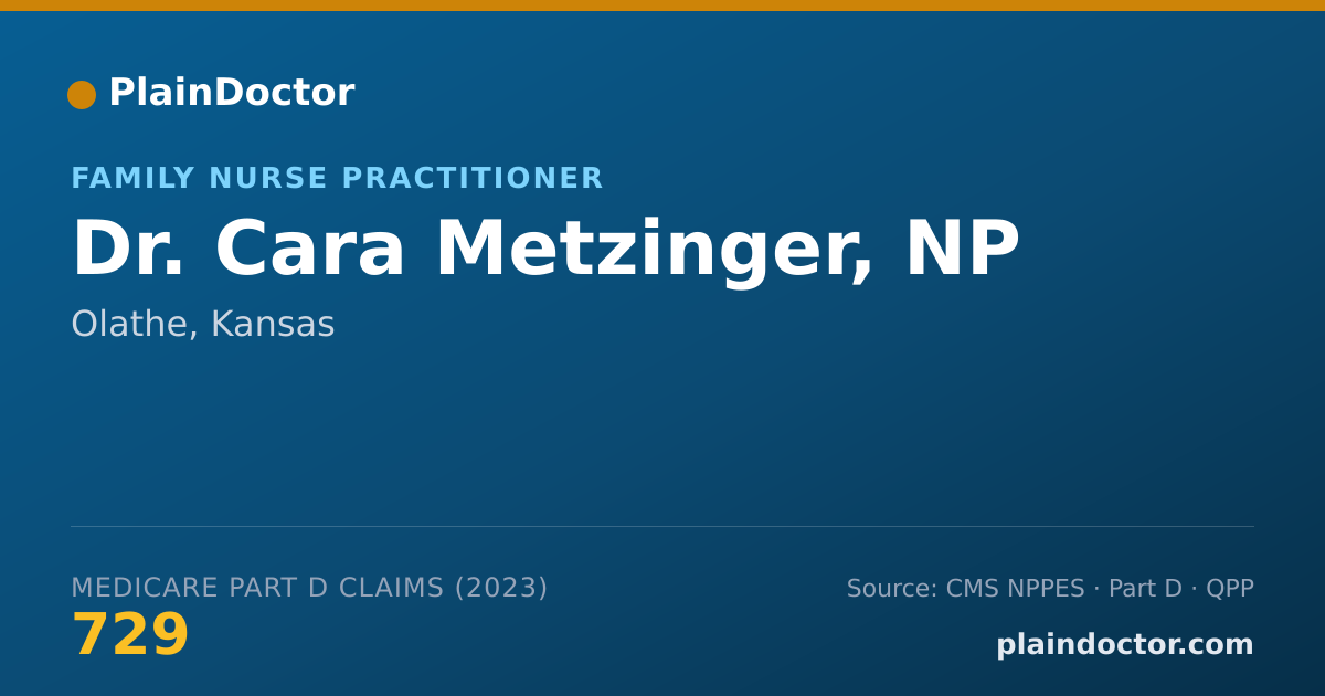 Shareable card for Cara Metzinger, NP - Family Nurse Practitioner, Olathe, KS