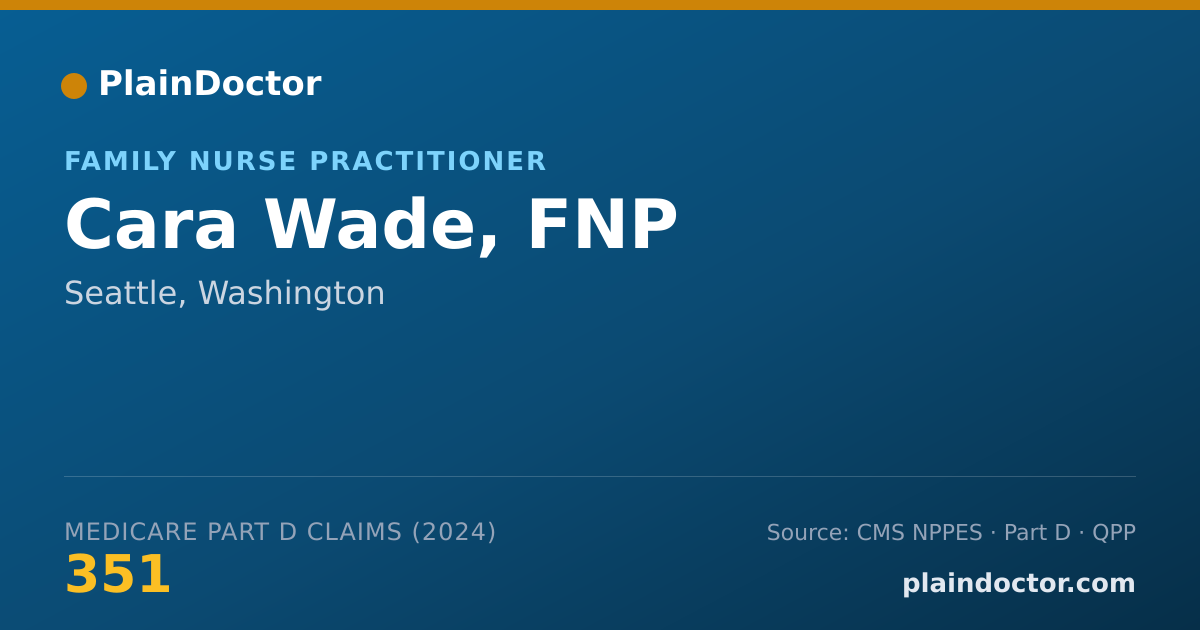 Shareable card for Cara Wade, FNP - Family Nurse Practitioner, Seattle, WA